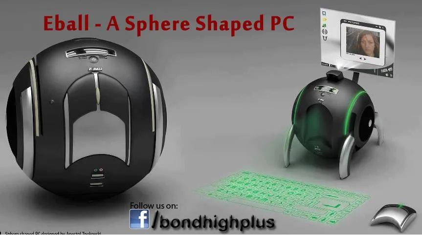 E-Ball Concept PC: a sphere shaped computer
