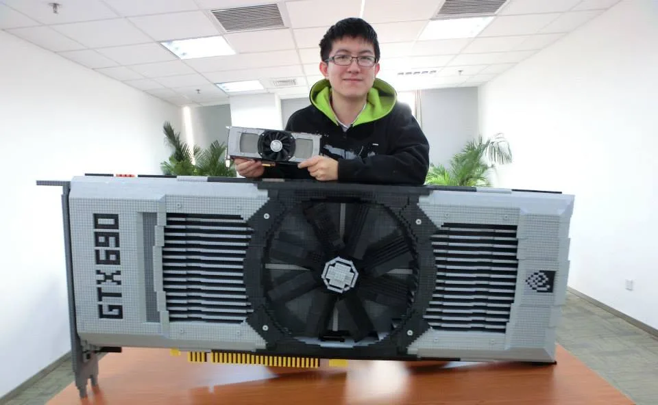 Lego GeForce GTX 690: A Massive Nvidia Graphics Card Replica Built from 11,000+ Bricks
