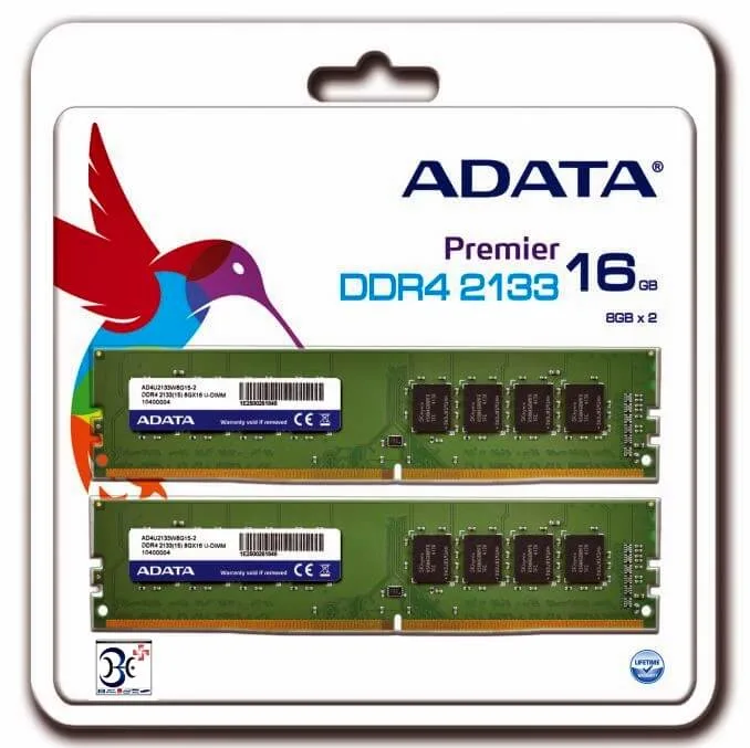 ADATA Launches Premier DDR4 2133 U-DIMM Memory